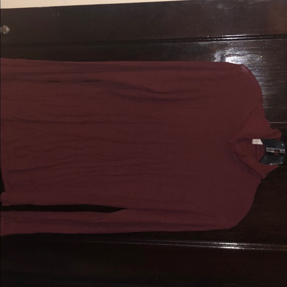 Burgundy Mossimo tunic/shirt, size Large